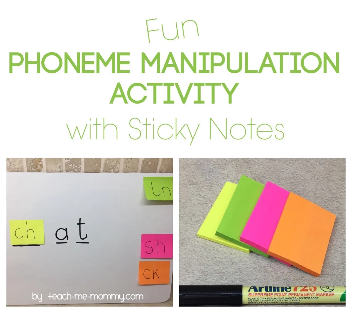 phoneme manipulation w sticky notes
